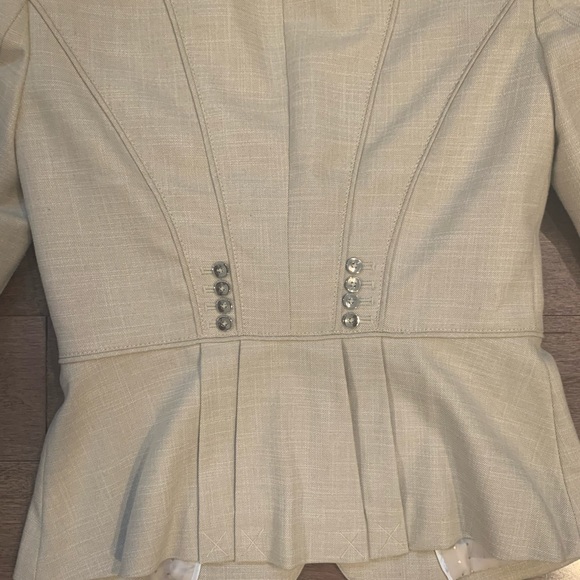 WHBM fitted tan jacket with silver buttons. Size 0 - Picture 6 of 8